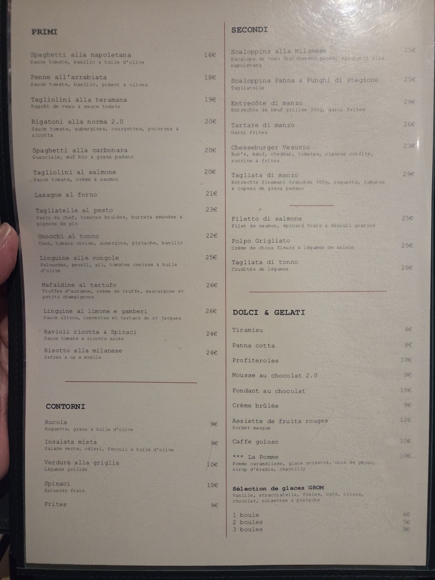 Pizza Vesuvio menu 2