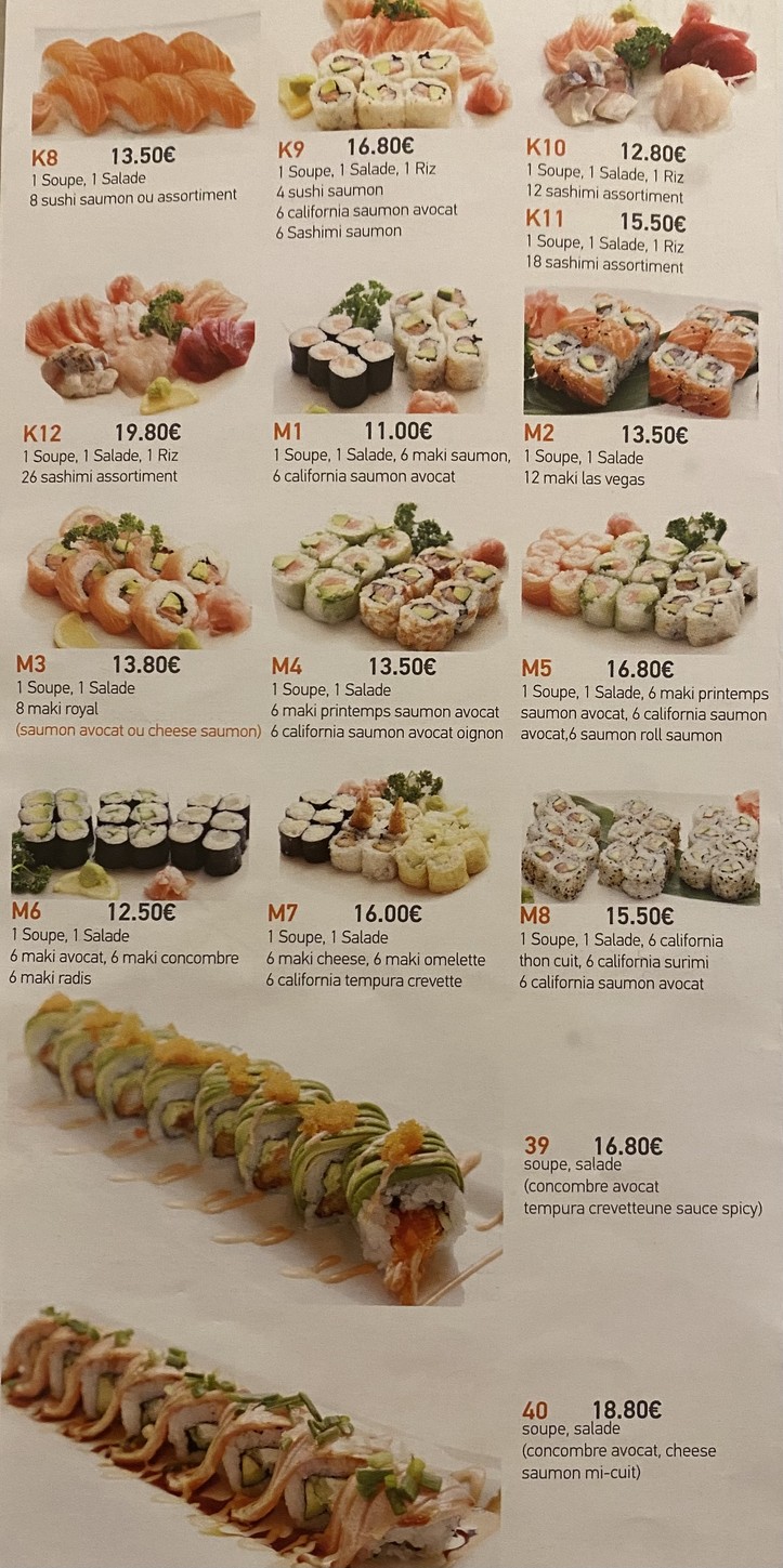 Tokoyama menu 3