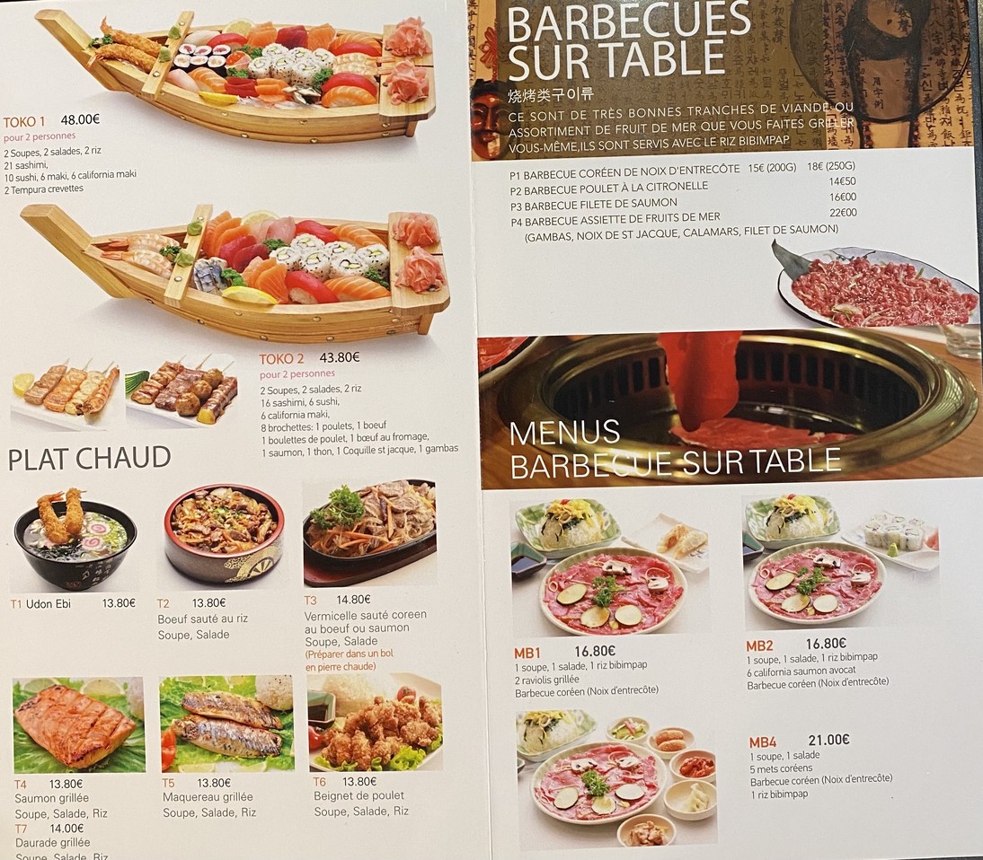 Tokoyama menu 7