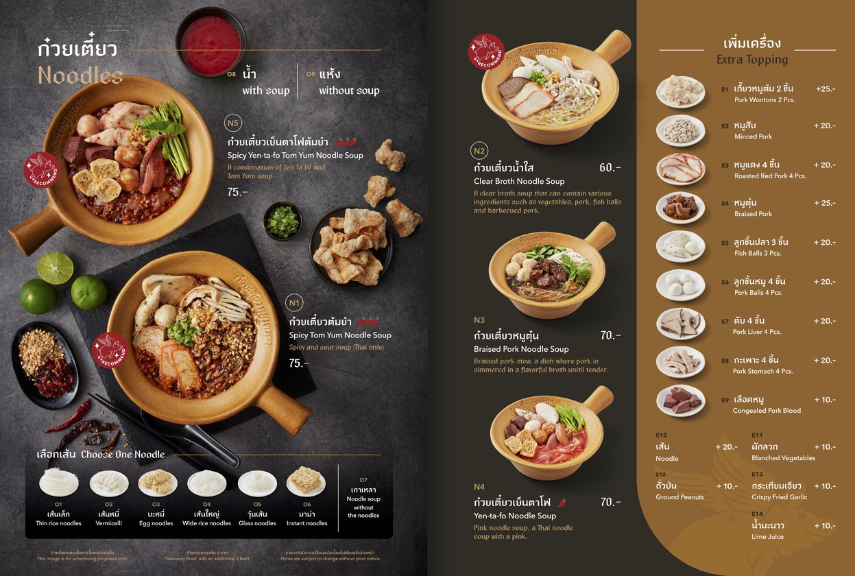 ก๋วยเตี๋ยวหมูเทวดา (พัฒนาการ/รามคำแหง) เส้นเลียบทางรถไฟ กำแพงเพชร 7 Moothewada Noodles menu 5