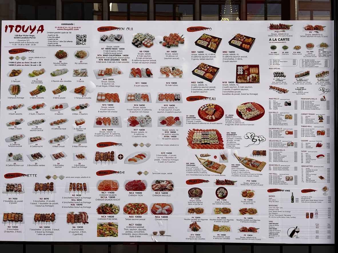 Itouya menu 1