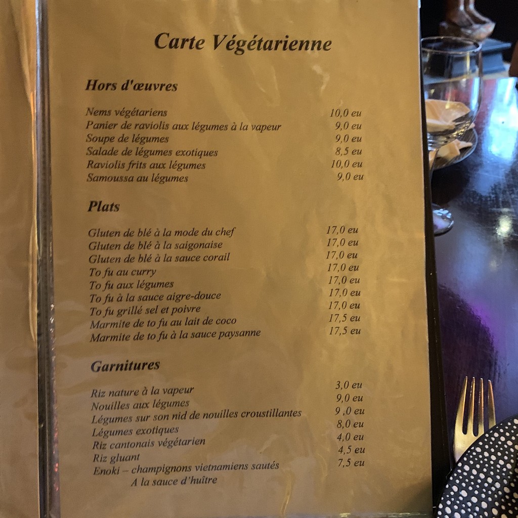 Le Sourire de Saïgon menu 3