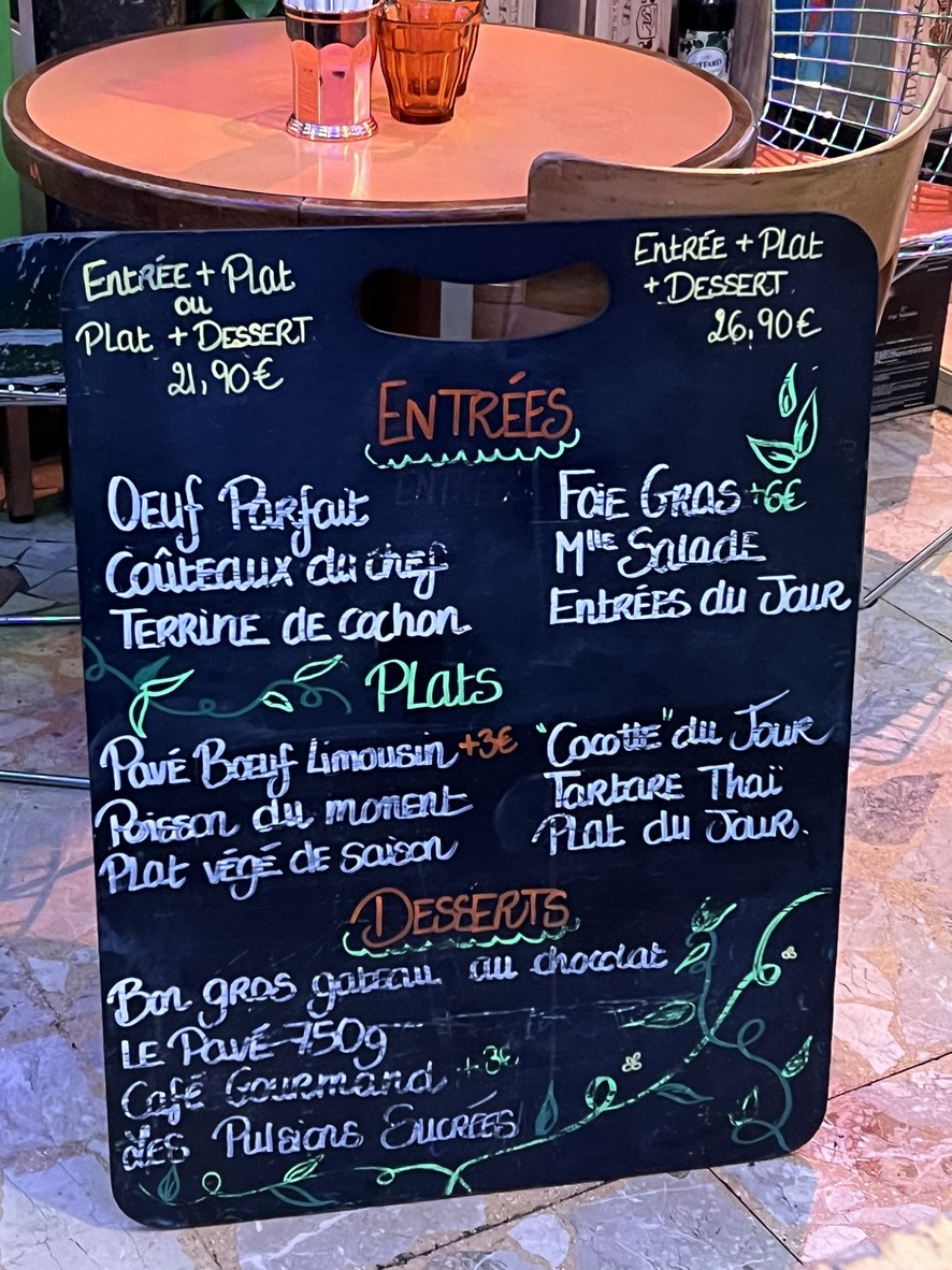 750克 La Table menu 2