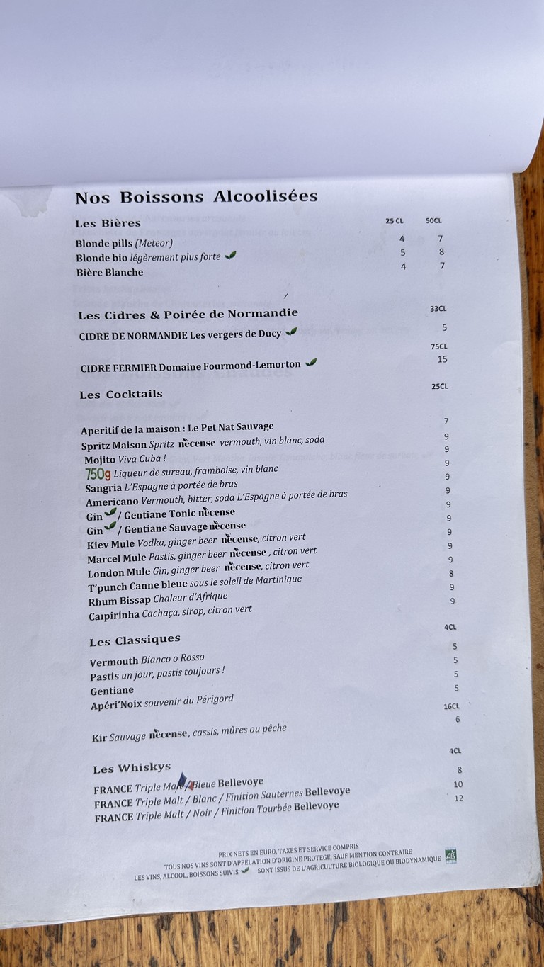 750克 La Table menu 5