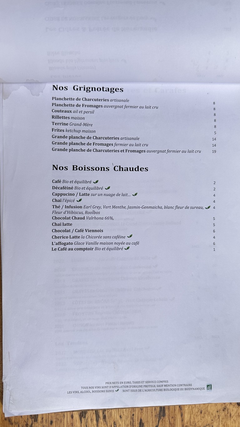 750克 La Table menu 6