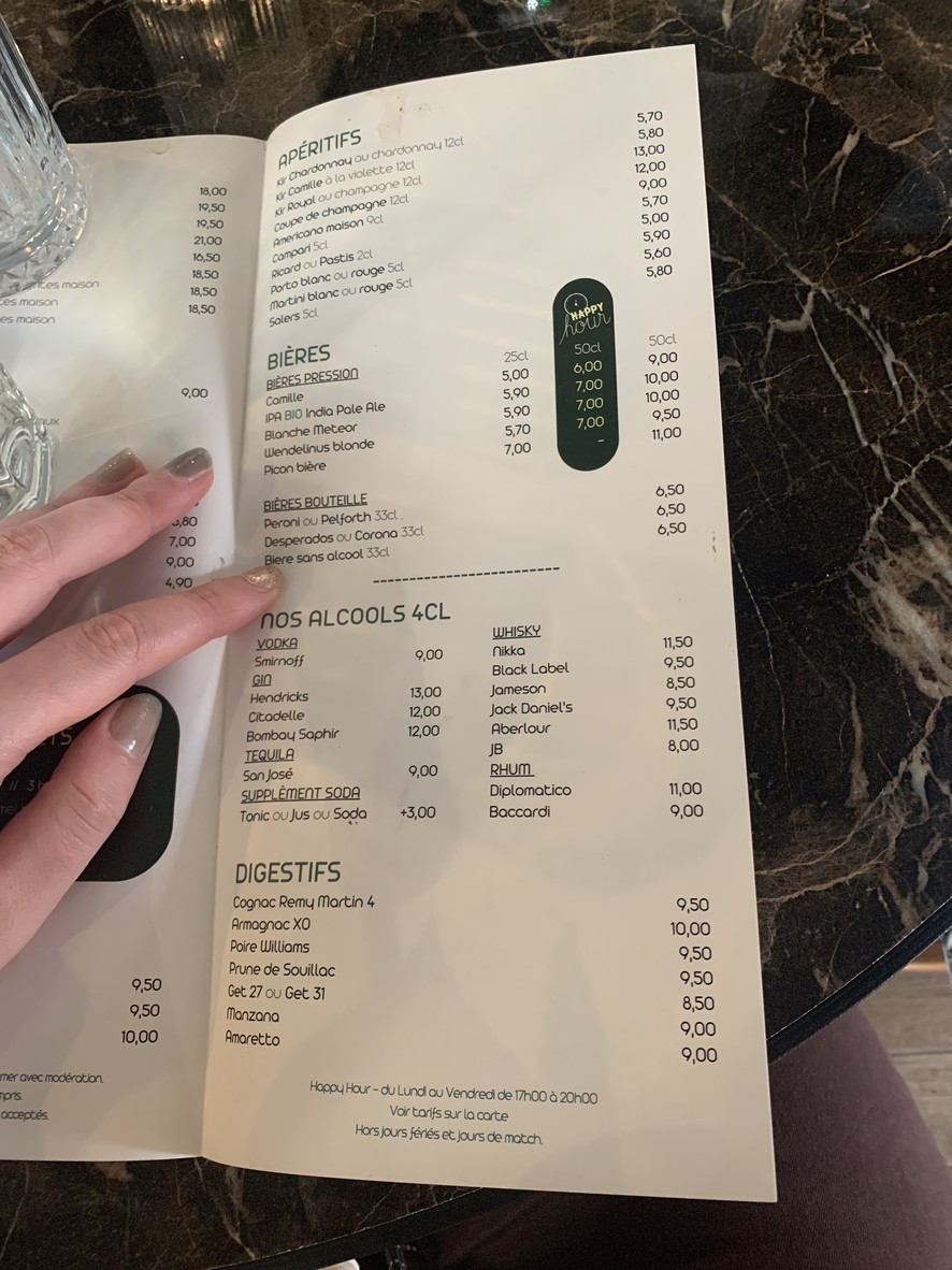 Café Camille menu 3