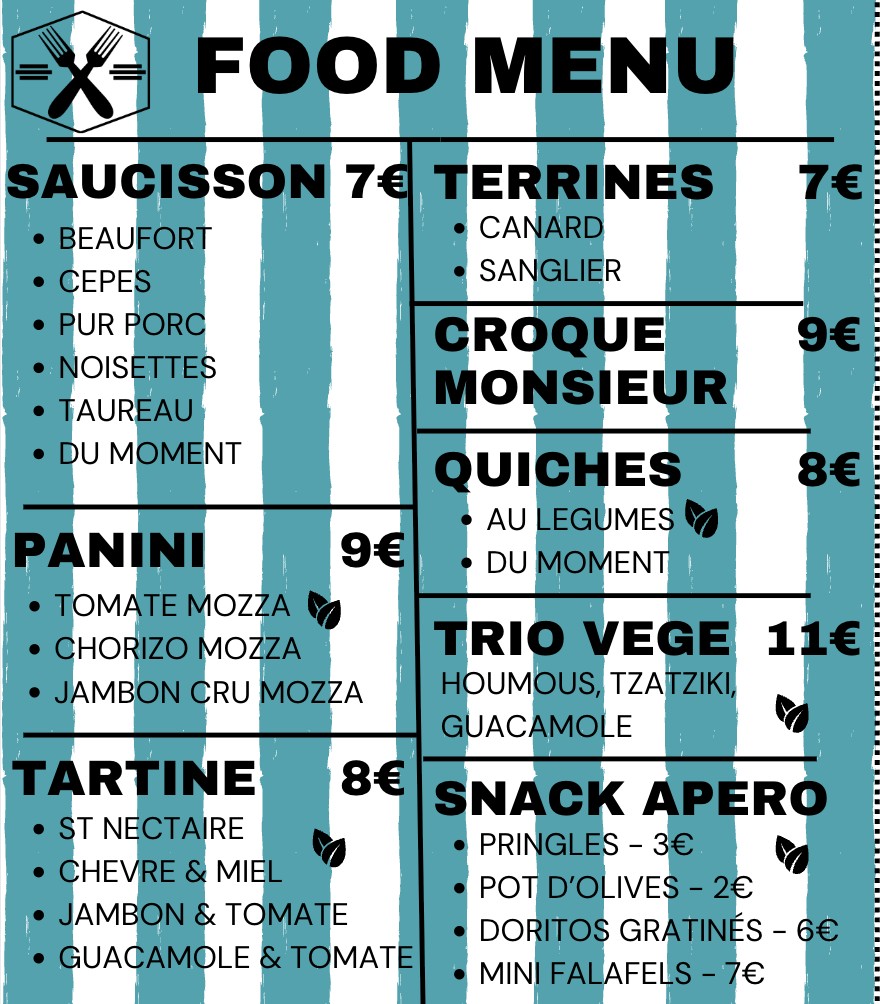 La Bulle à Bière menu 1