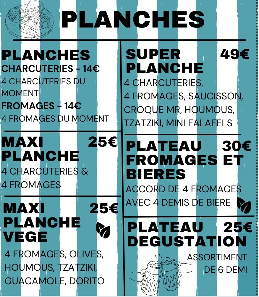 La Bulle à Bière menu 2
