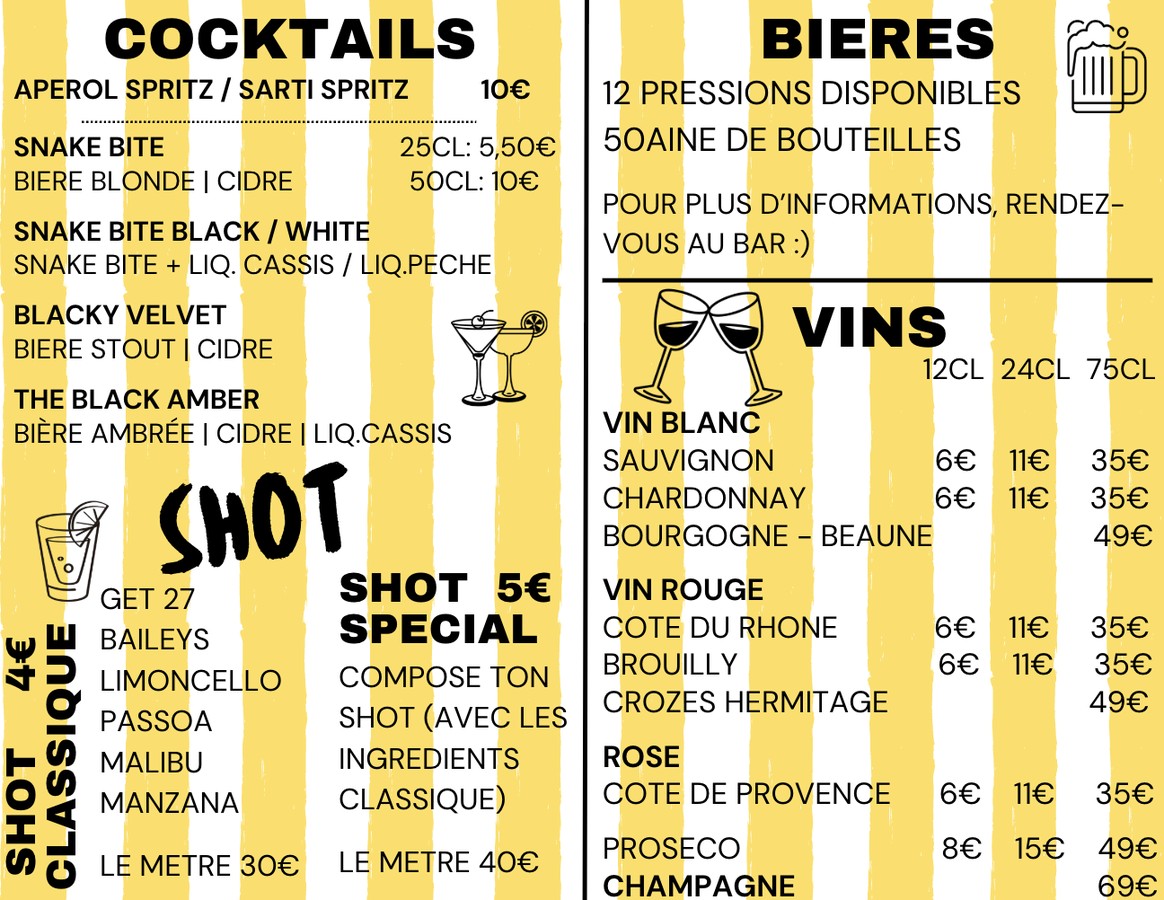 La Bulle à Bière menu 3