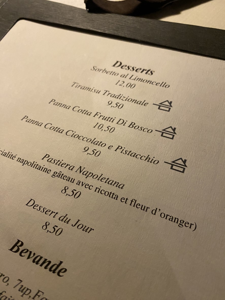 Tradizione Gastronomica Italiana by GustoMassimo Paris depuis 2010 menu 3