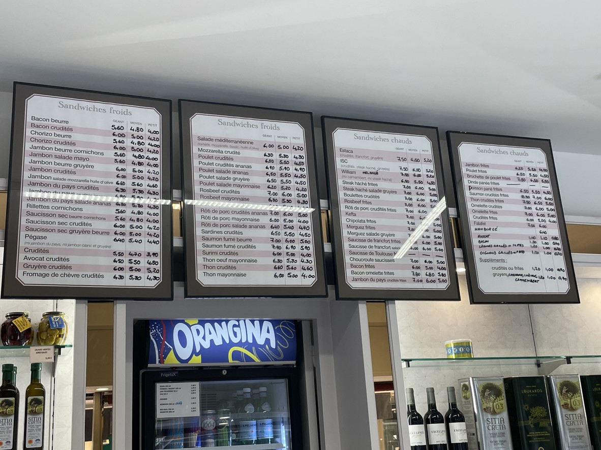 Au Cochon de Lait menu 1