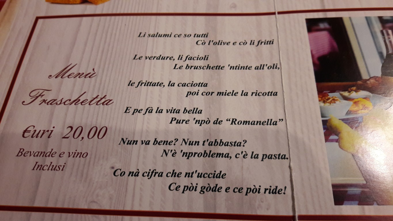 La locanda di tizia e caio menu 3