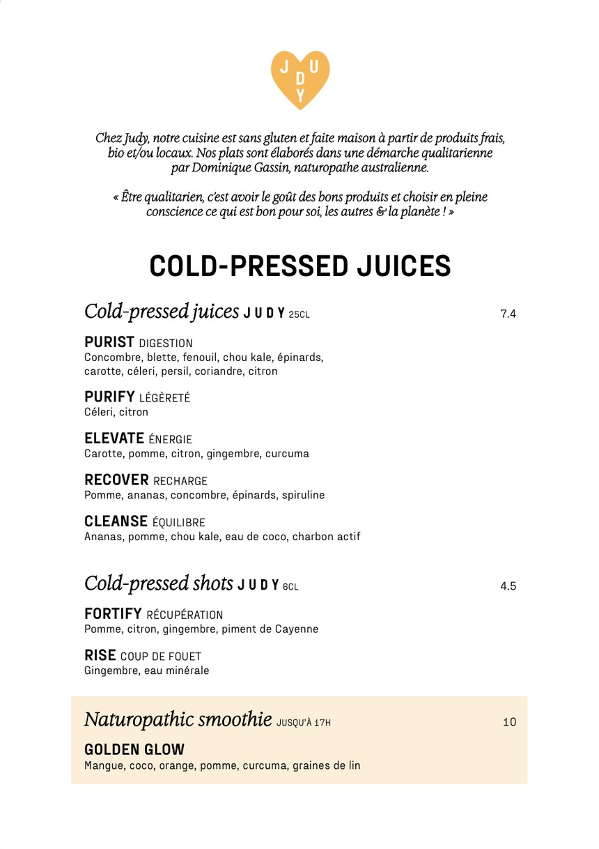 Judy menu 1
