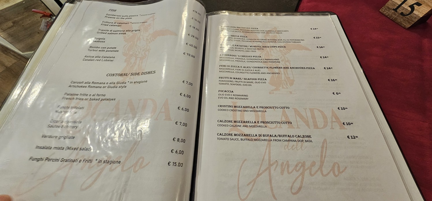 Locanda dell'Angelo Ristorante Pizzeria Braceria menu 2