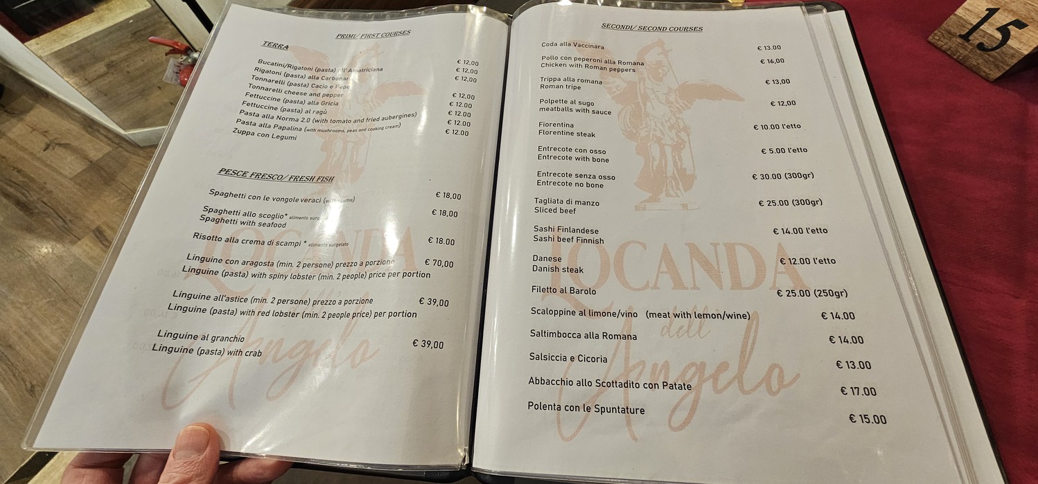 Locanda dell'Angelo Ristorante Pizzeria Braceria menu 3