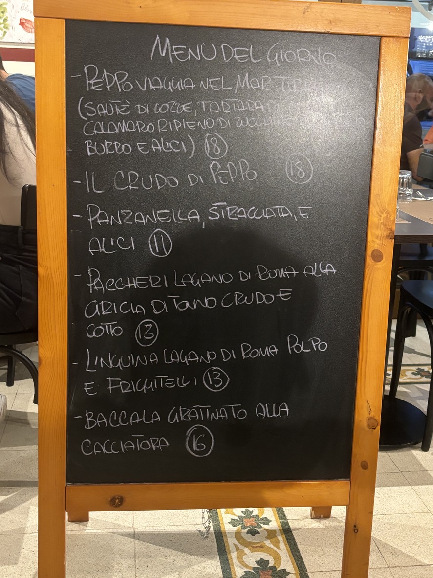 PePPO a Cinecittà menu 1
