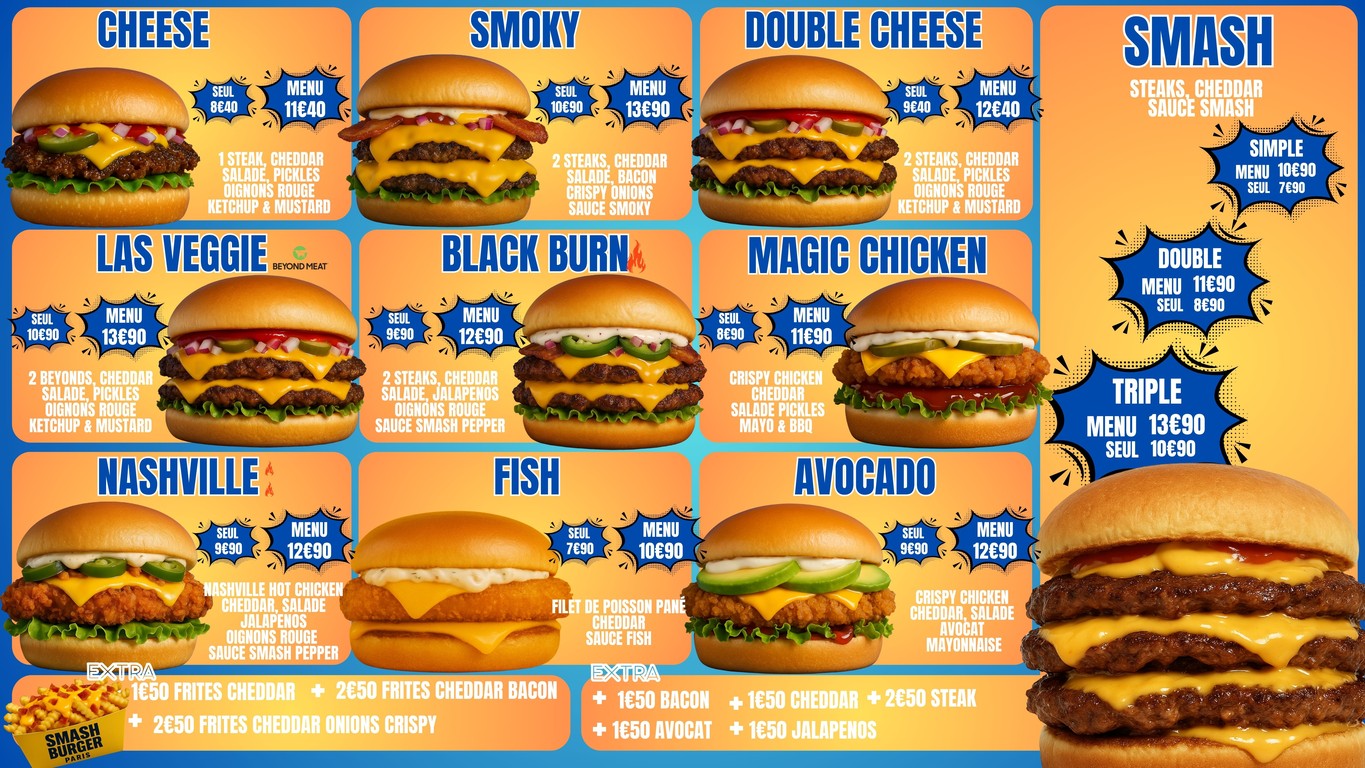 SMASH BURGER PARIS menu 2