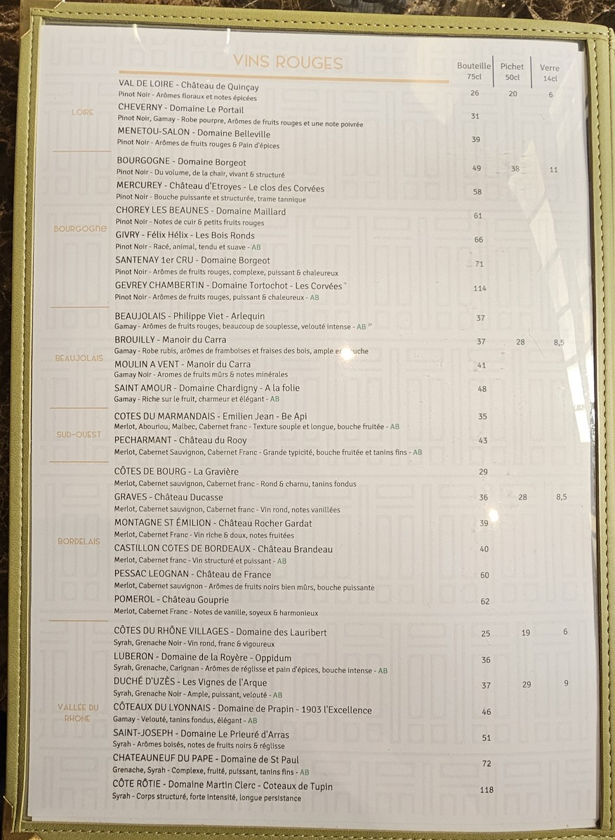 Chez Léon menu 2