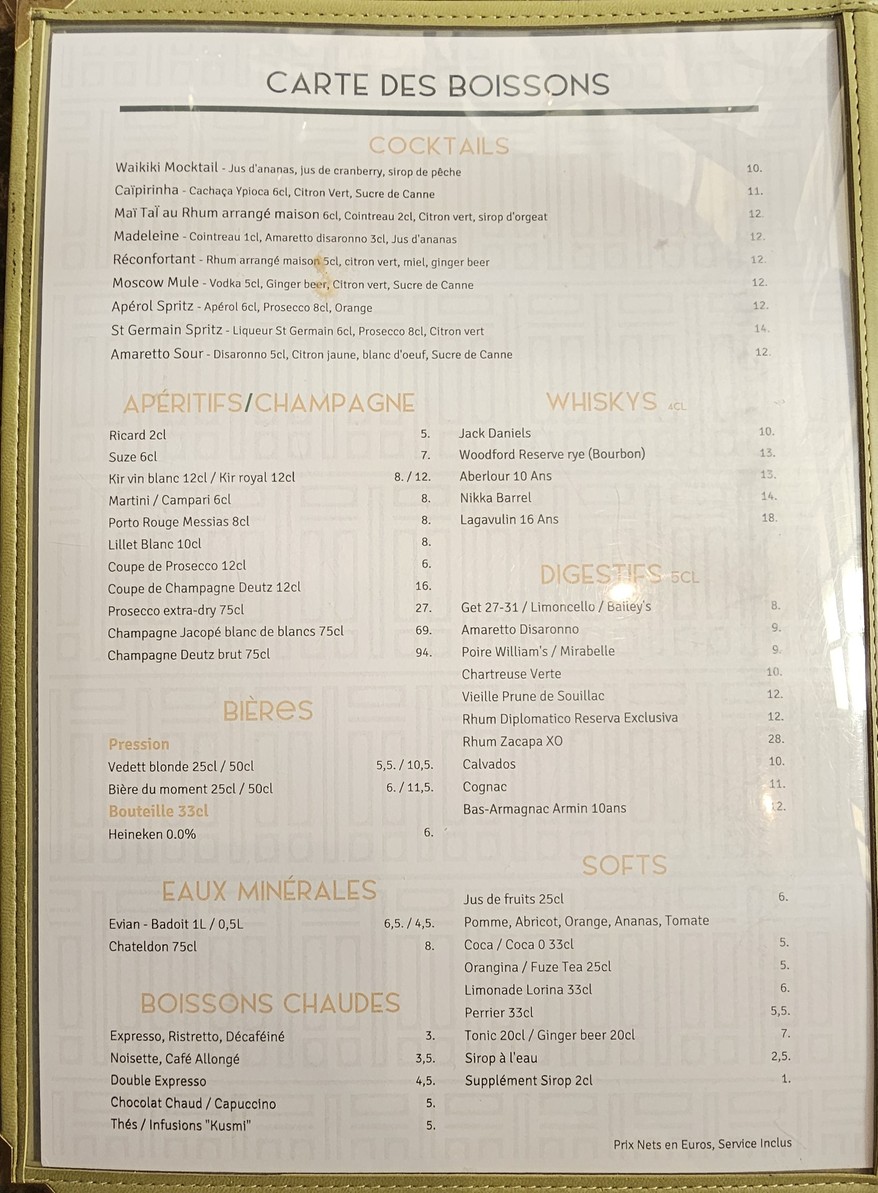 Chez Léon menu 4