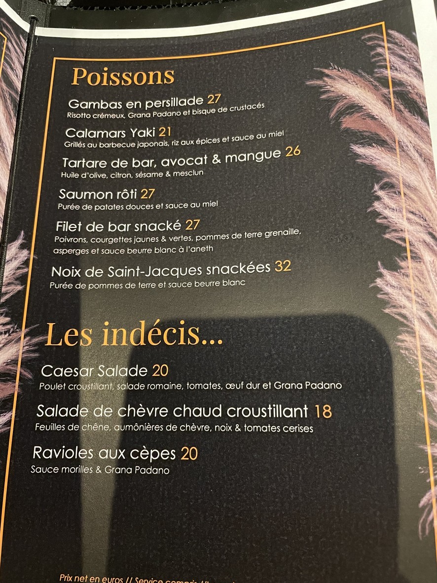 Quai Est menu 3