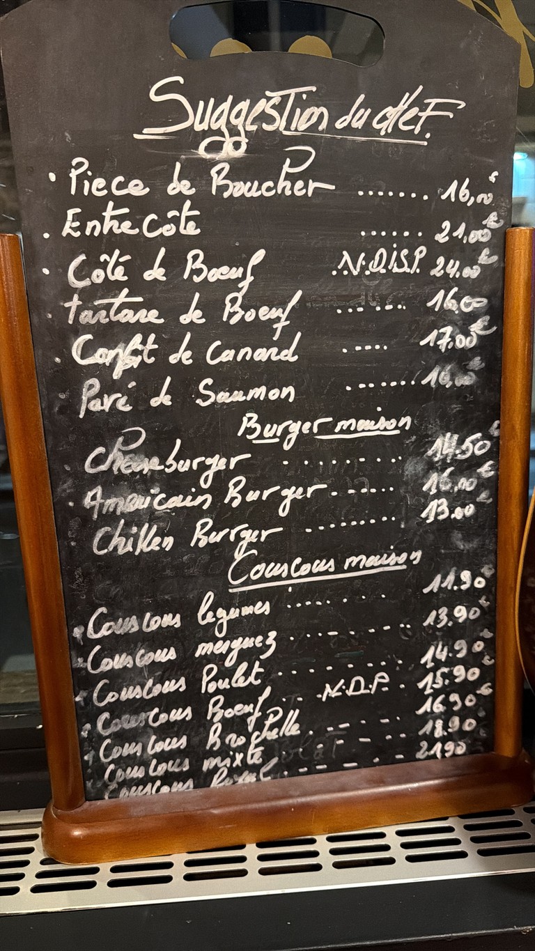 Le Dis Vin Gaulois menu 2