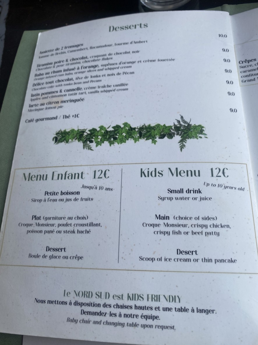 El Nord Sud menu 7