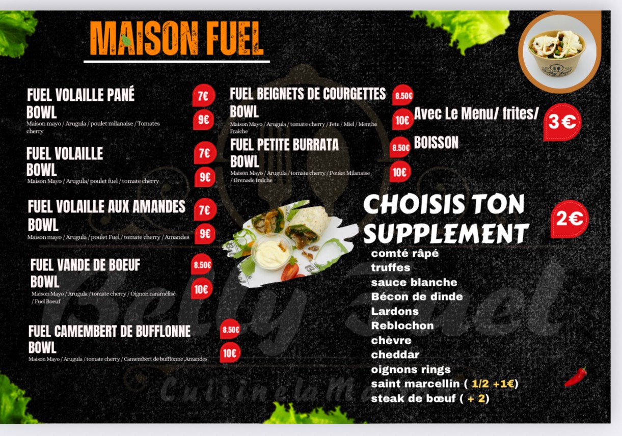 BELLY FUEL menu 3
