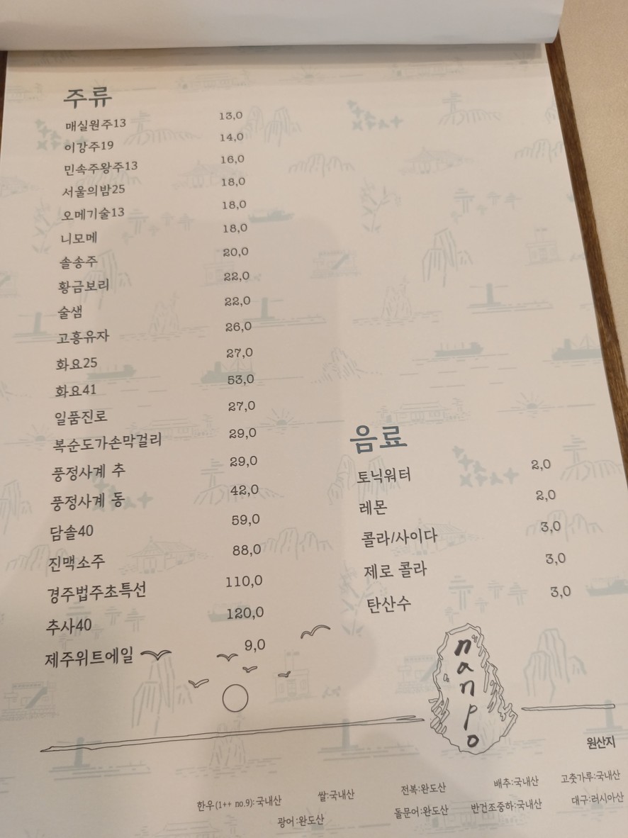 Nanpo Hannam menu 3