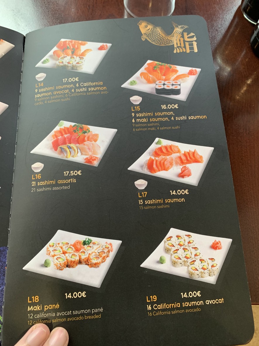 Sushi Sashi ( Okasushi ) menu 2