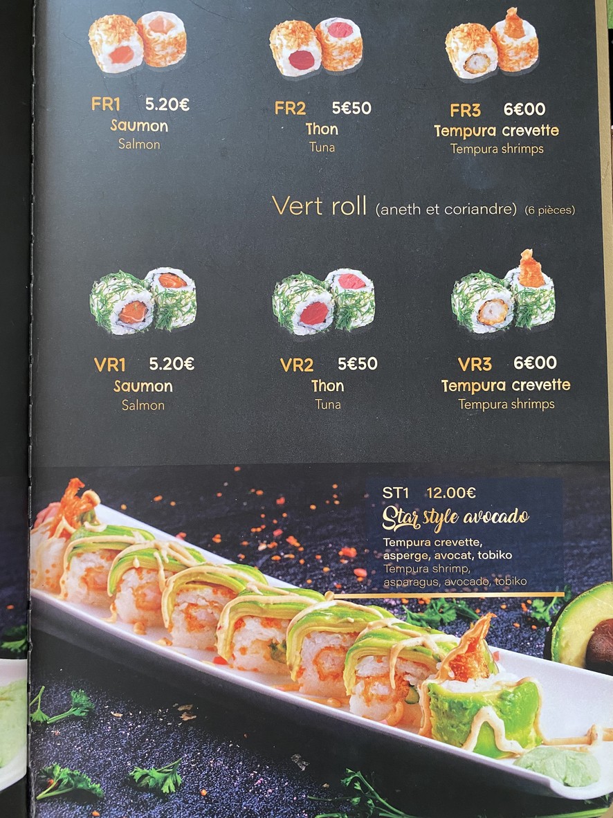 Sushi Sashi ( Okasushi ) menu 3