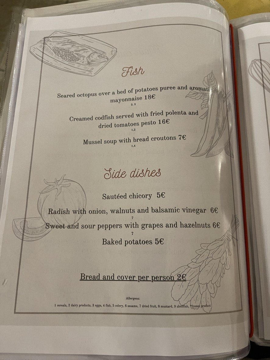 Osteria da Marcello 1961 menu 3