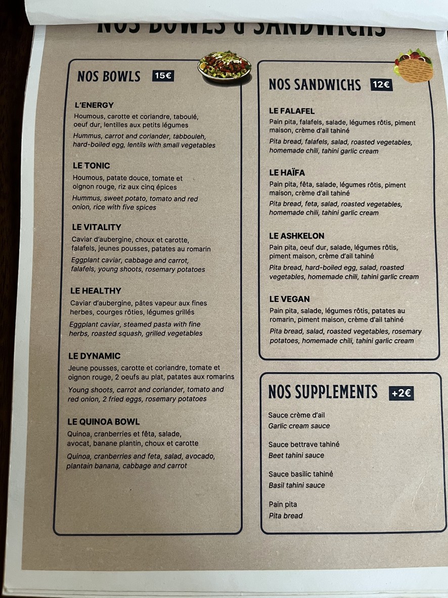 La Cantine de Sam menu 3