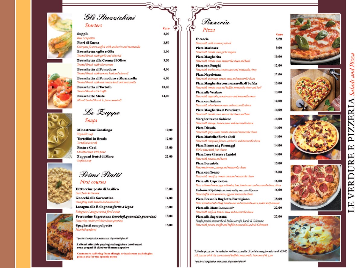 Ristorante Pizzeria La Sagrestia menu 2