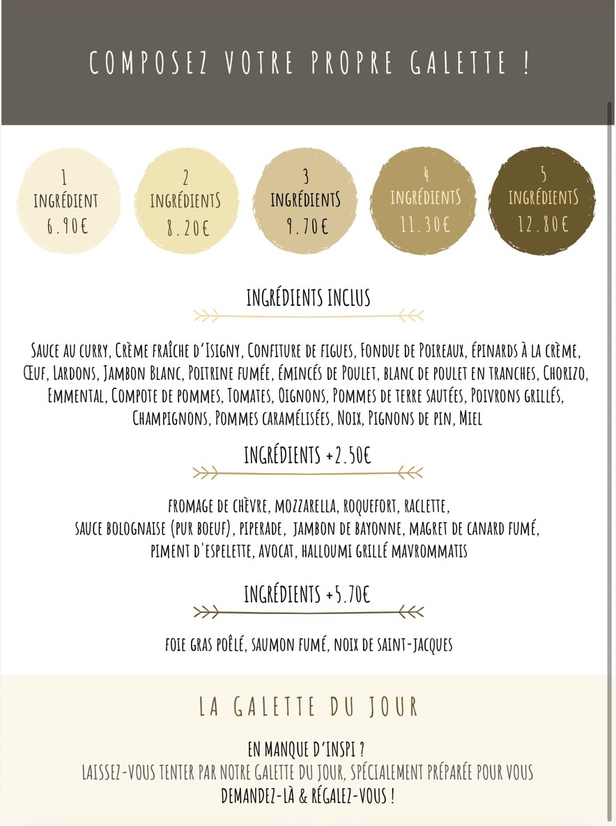 Le Cidre d'Or menu 2