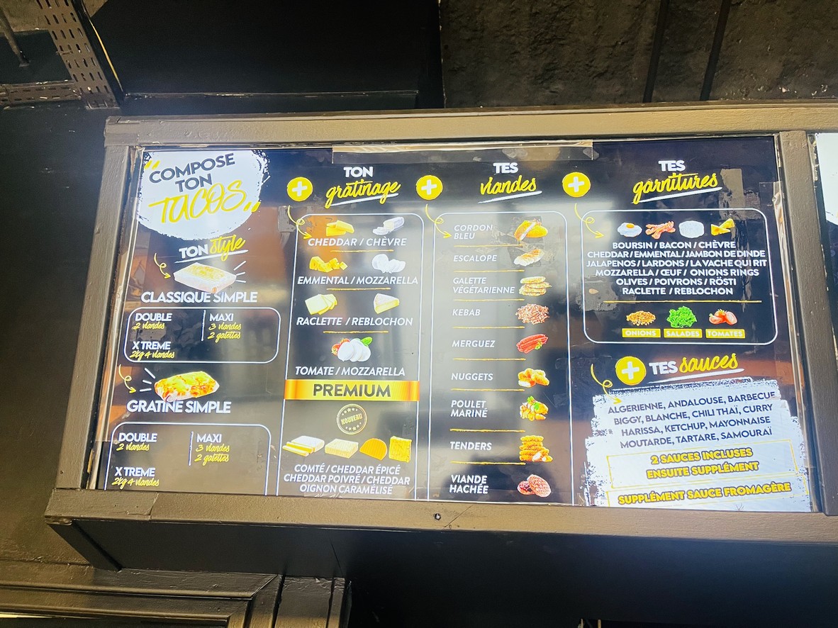 Chamas Tacos® Sartrouville menu 1