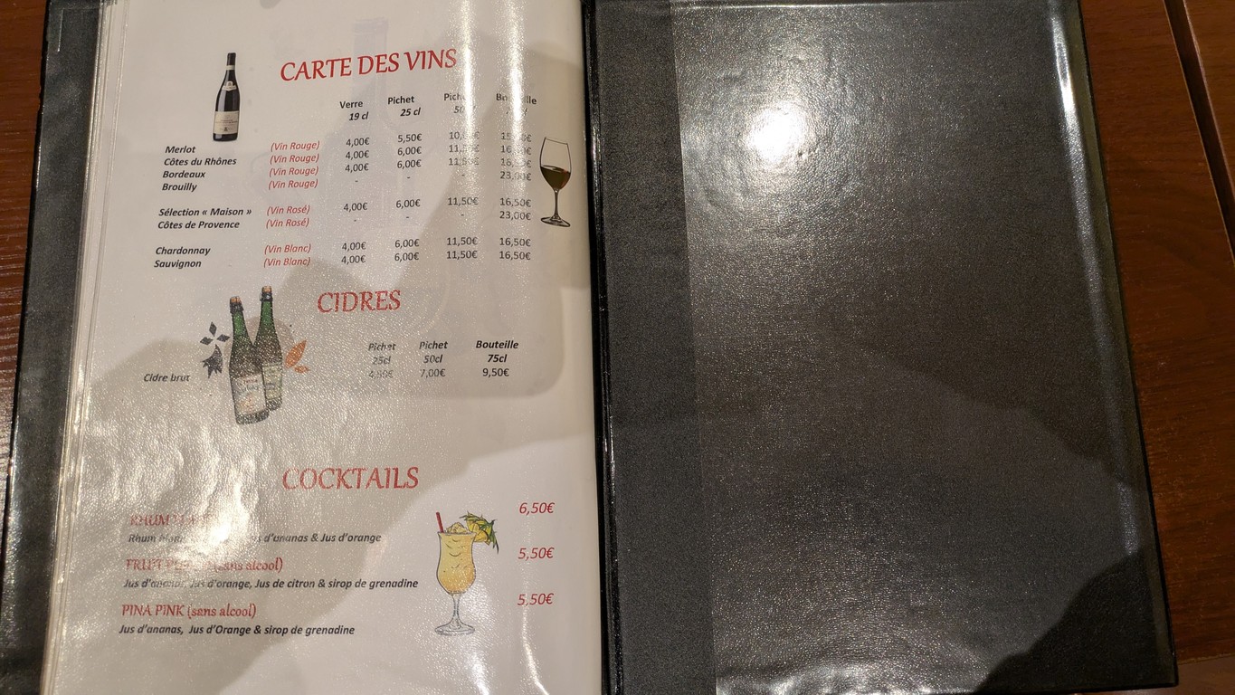 Crêpes Chaudes menu 4
