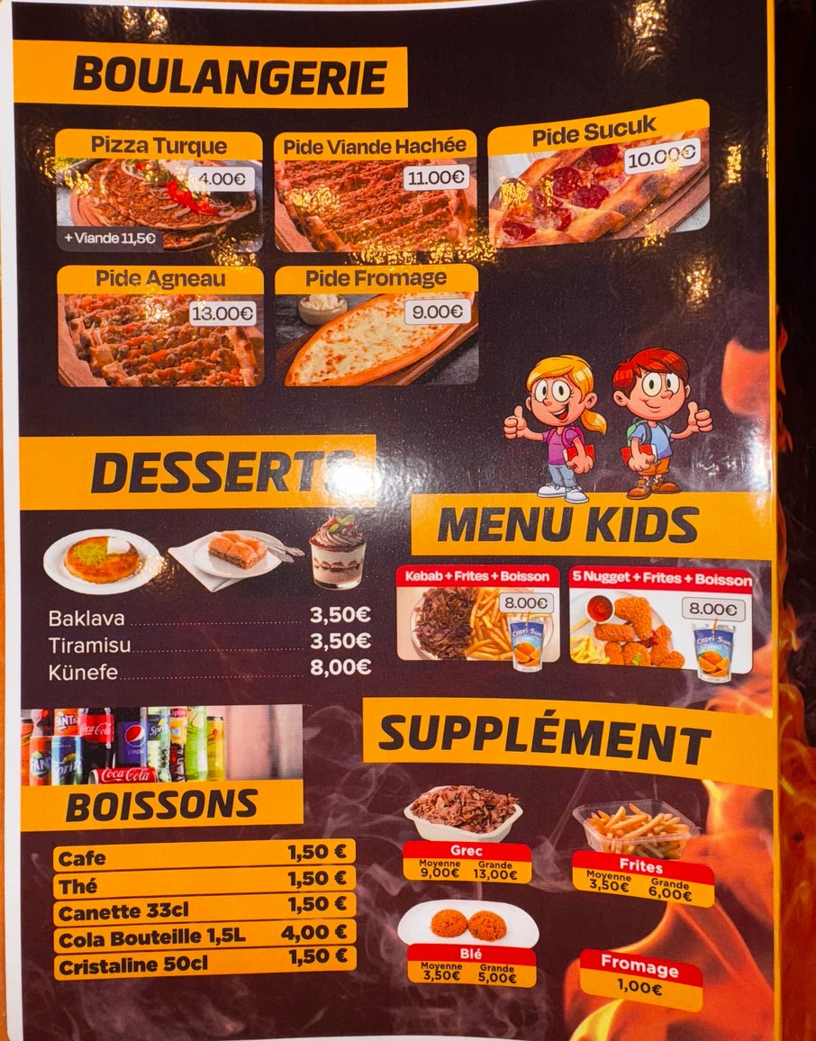 LA GARENNE RESTAURANT TURC menu 2