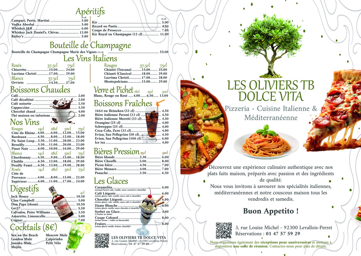 Les oliviers TB menu 2