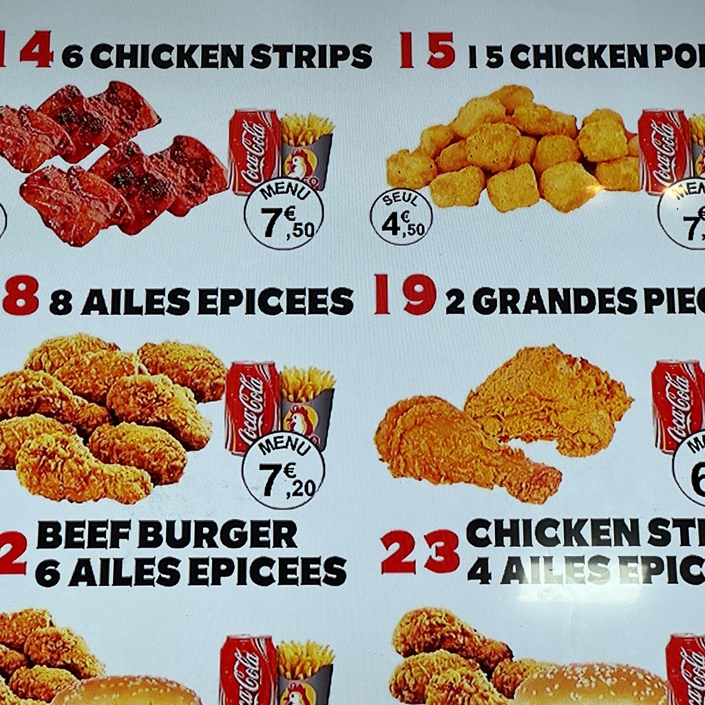Occo Chicken Clignancourt menu 3