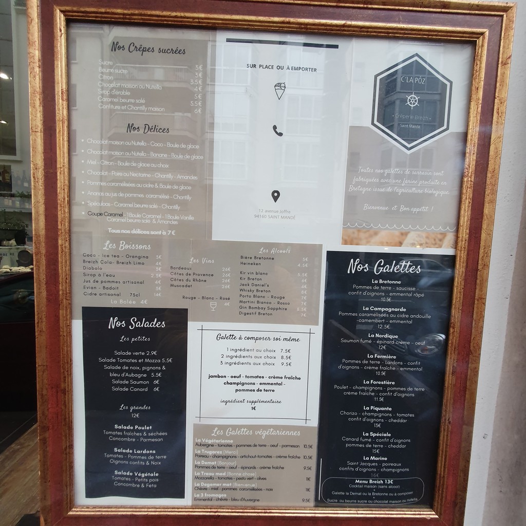 C'LA PôZ menu 1