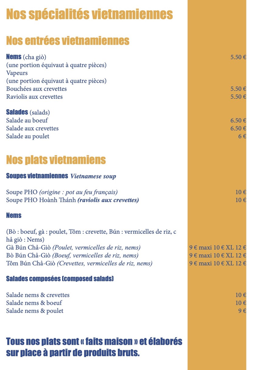 Au rendez-vous des amis menu 2