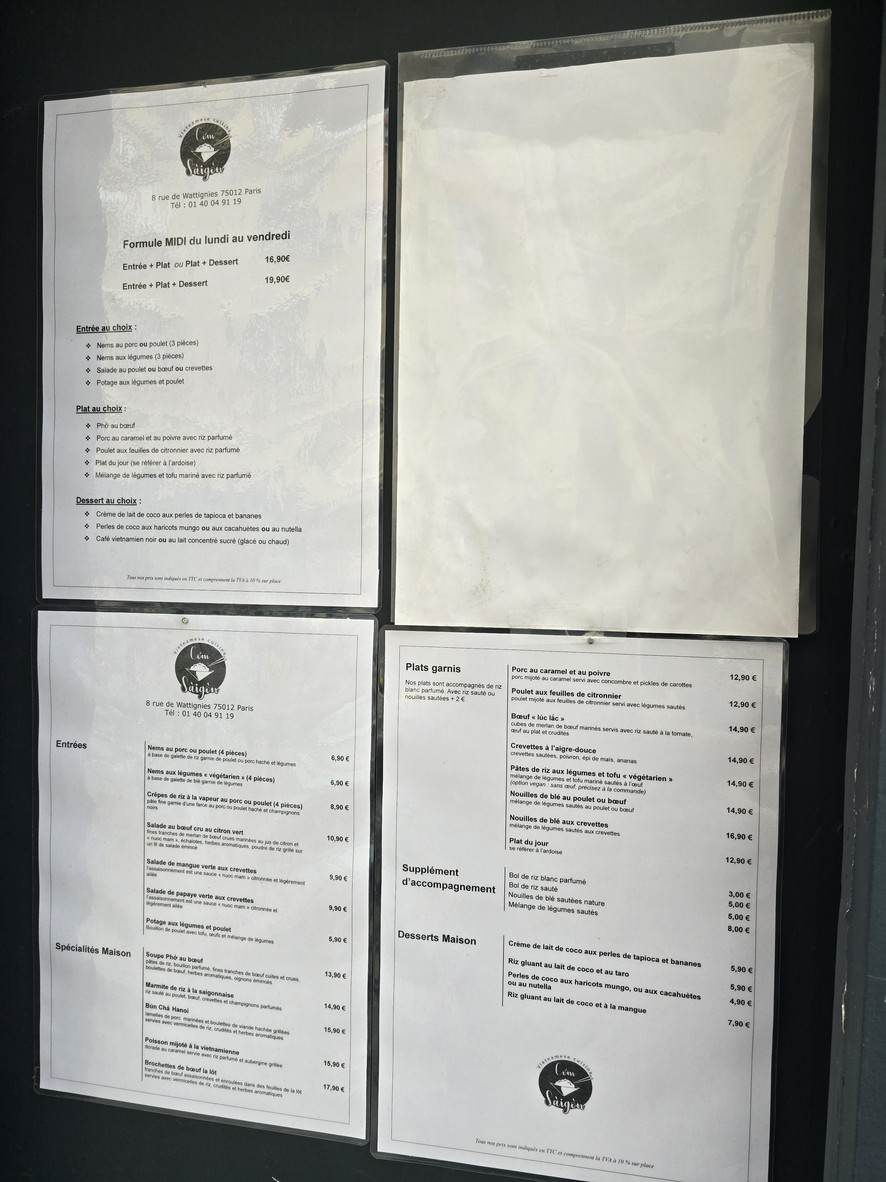 Bánh Mi Sàigòn menu 1