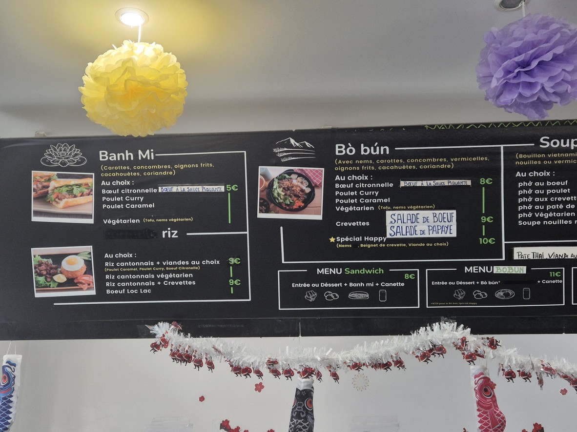 Bobun Moi Clichy menu 1