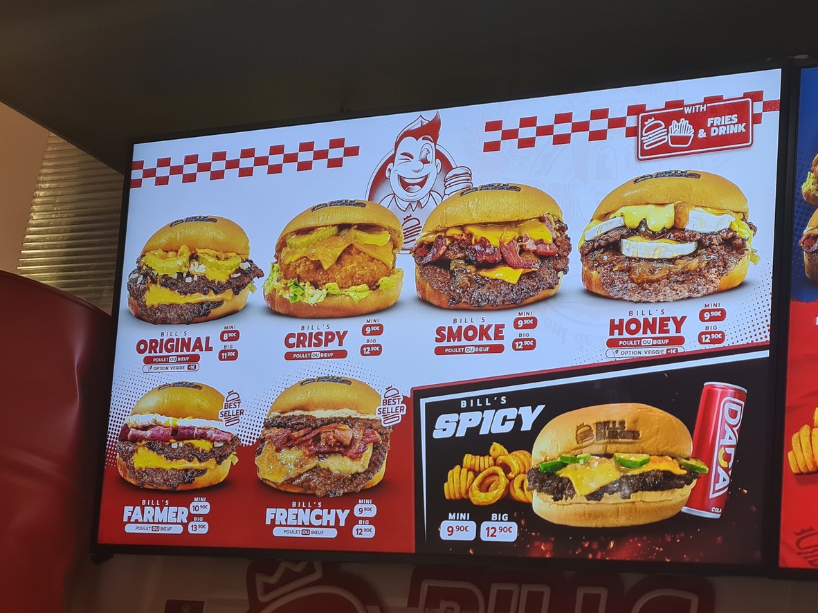 Bill's Burger Vitry-sur-Seine menu 1