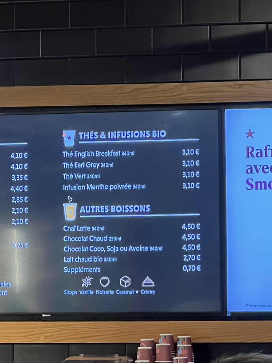 Pret A Manger - Gare de Lyon menu 2
