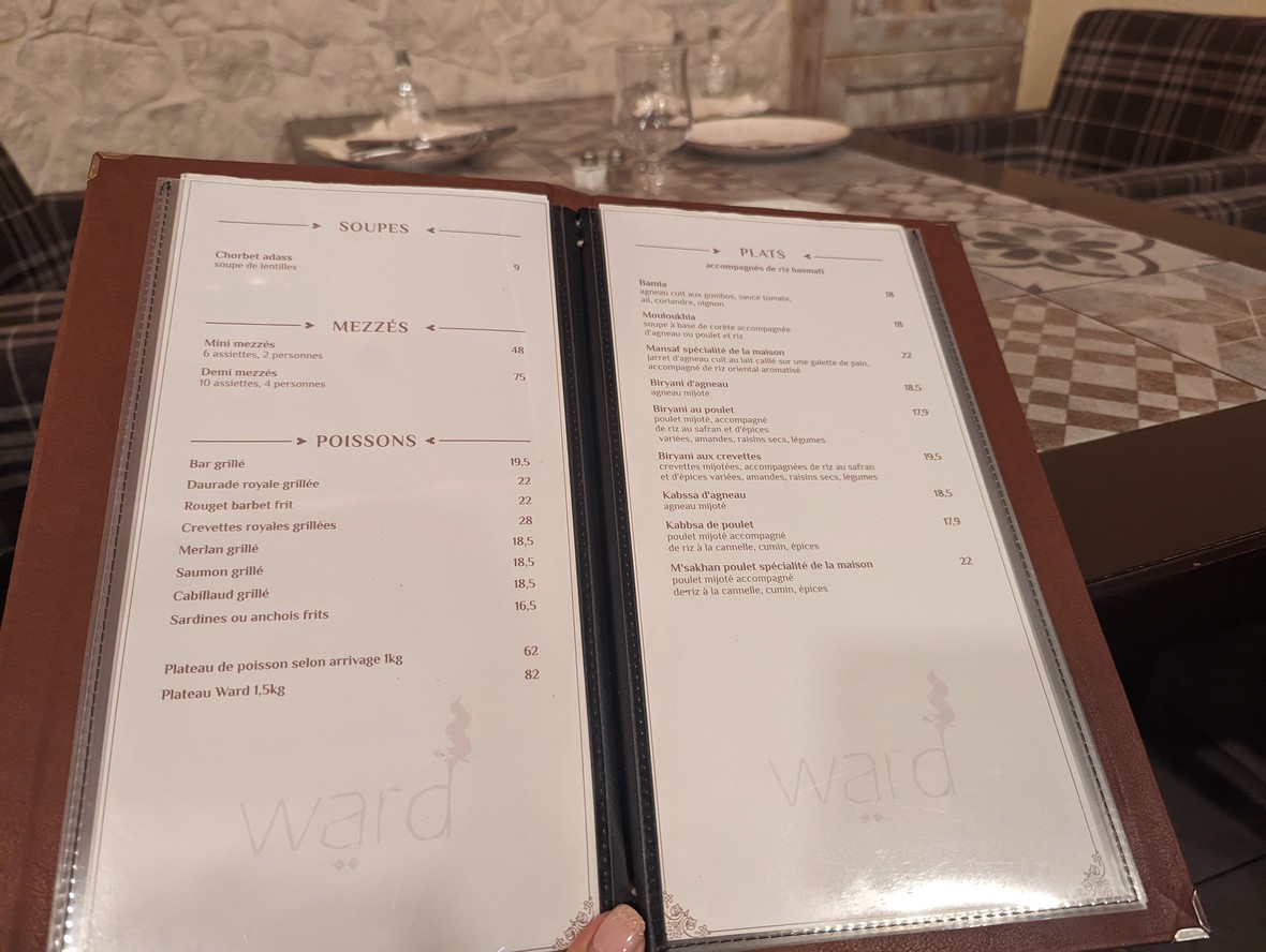Ward menu 2