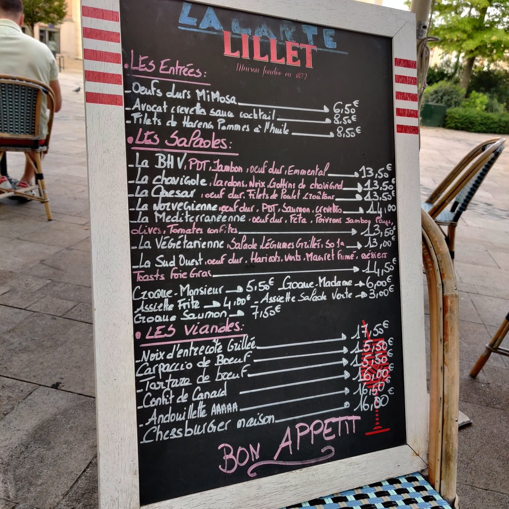 Brasserie de l'Hôtel de Ville menu 1