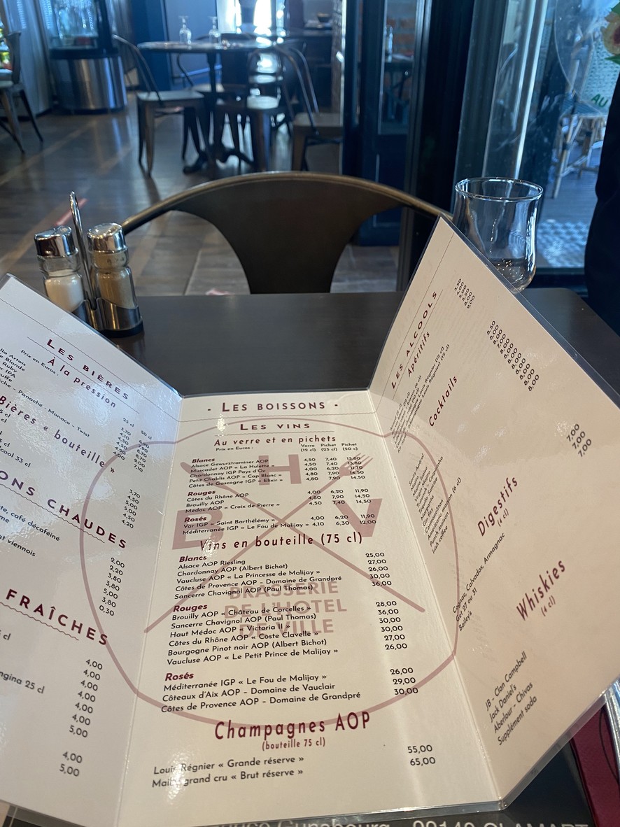 Brasserie de l'Hôtel de Ville menu 3