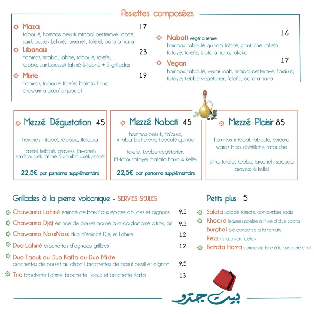 BeyÏt Jedo menu 2