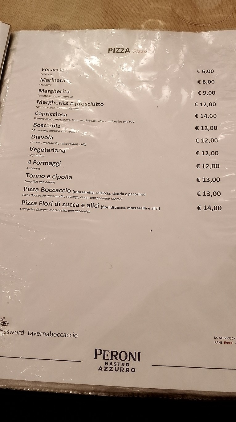 Taverna Boccaccio menu 3